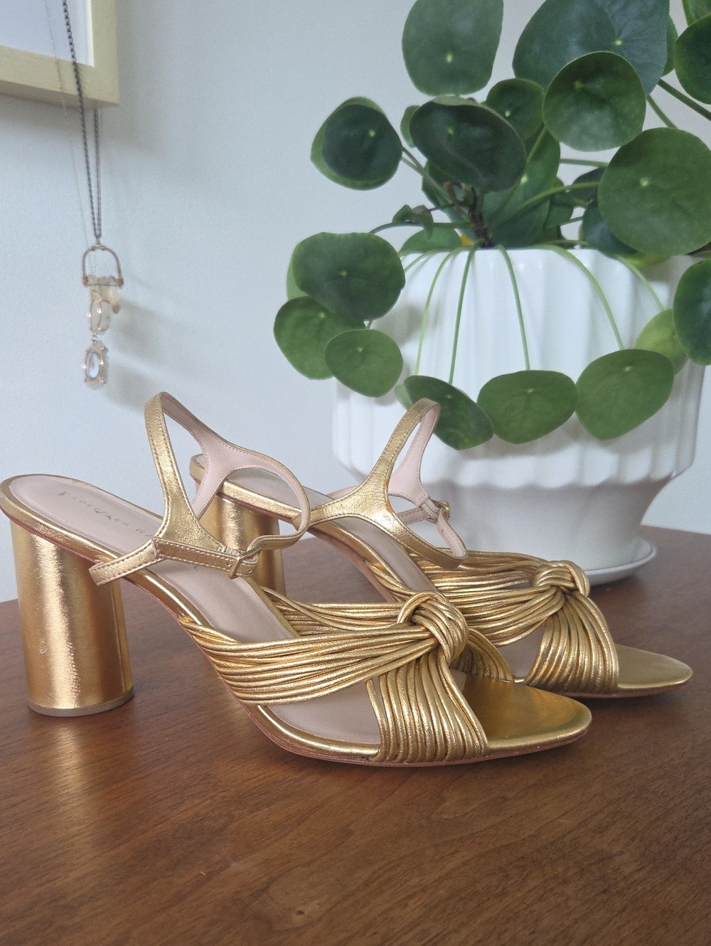 Loeffler Randall Cece Gold Knotted Heeled Sandal 11